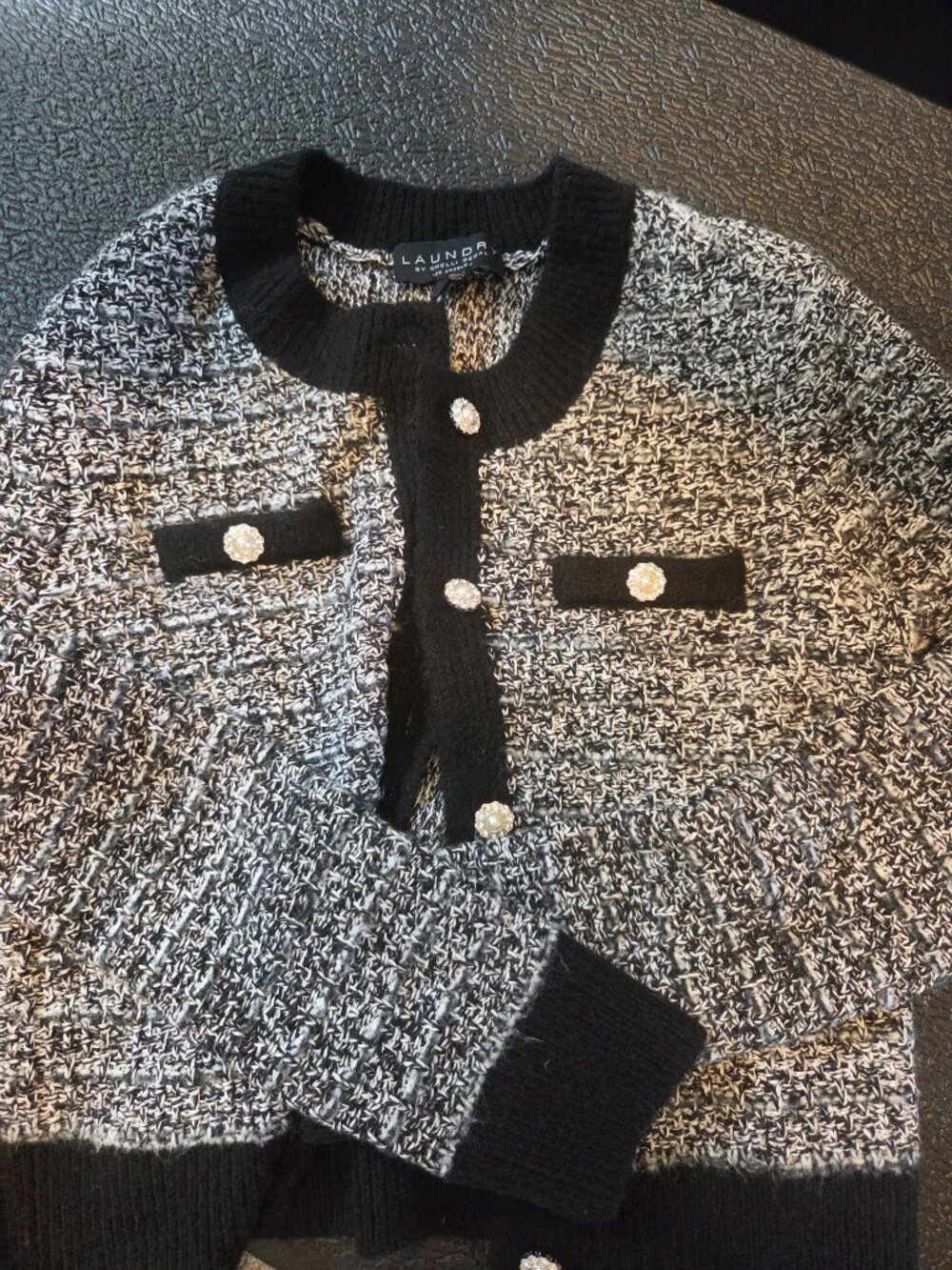 Laundry by Shelli Segal Bouclé Cardigan - Picture 4 of 4